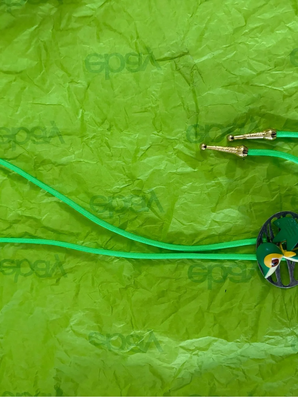 Green Parrot Bird Toy From Pokémon Bolo Tie